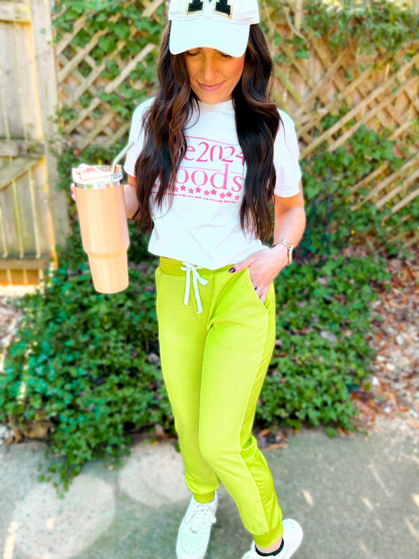 Tommy Two Tone Waffle Front Joggers - Girl Code Couture