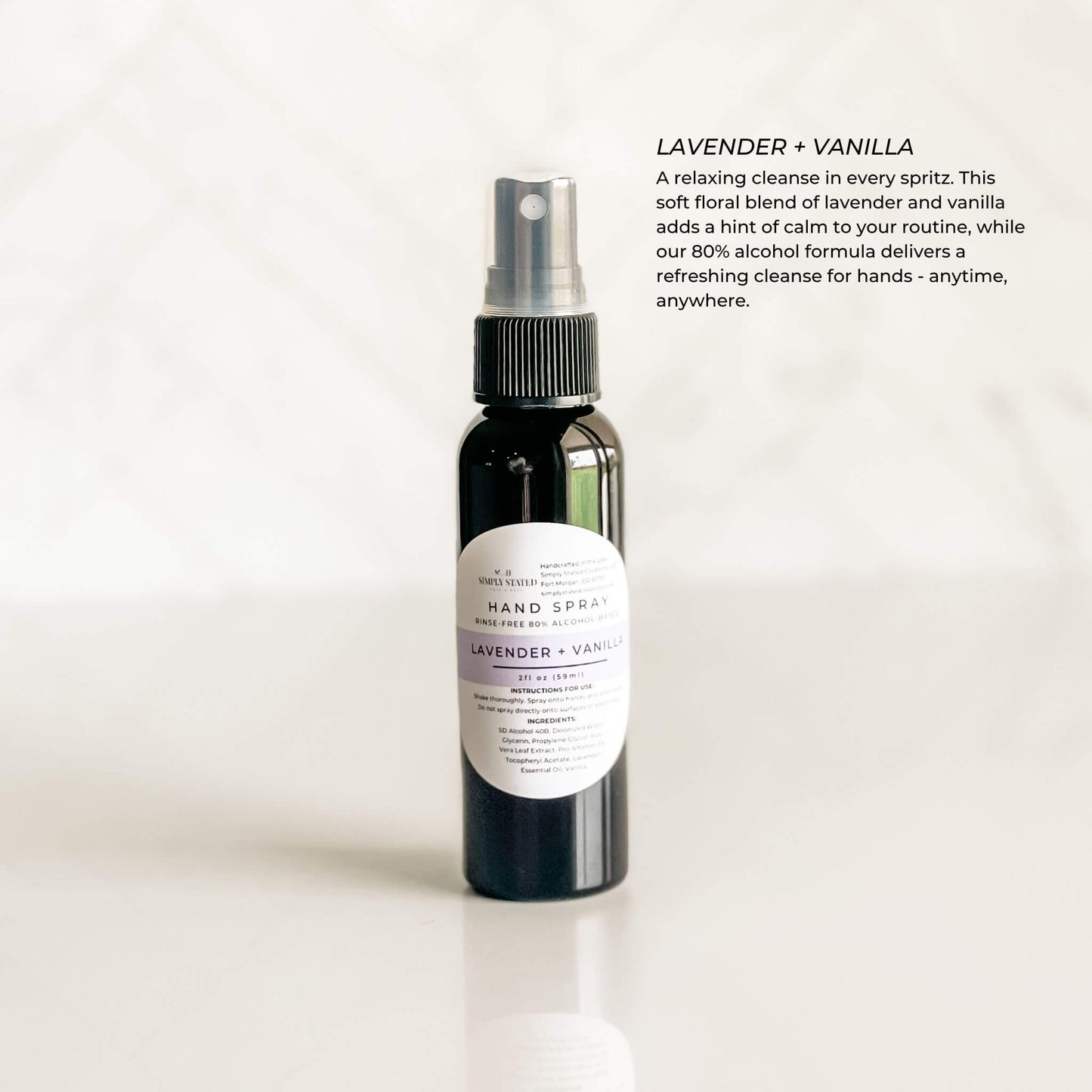 Hand Spray (80% Alcohol-Based, Rinse-Free)