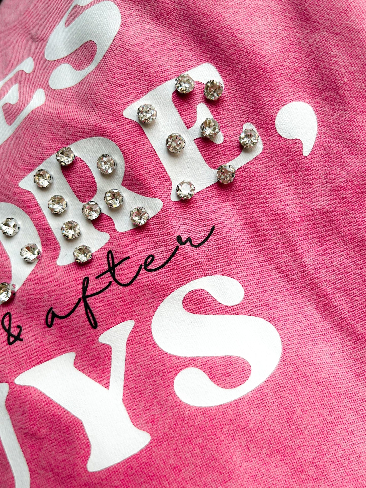 “Fries Before, During, & After Guys” Graphic & Studded Washed Tee - Girl Code Couture