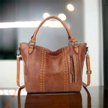 Studded Handbag / Tote  Vegan Leather