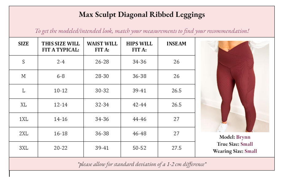PRE - ORDER Molly Max Sculpt Ribbed Leggings - Regular - 5/5 - Girl Code Couture