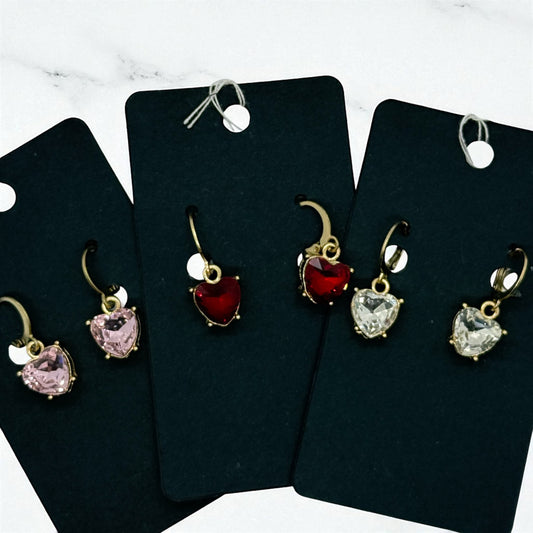 Sweetheart Charm Drop Earrings