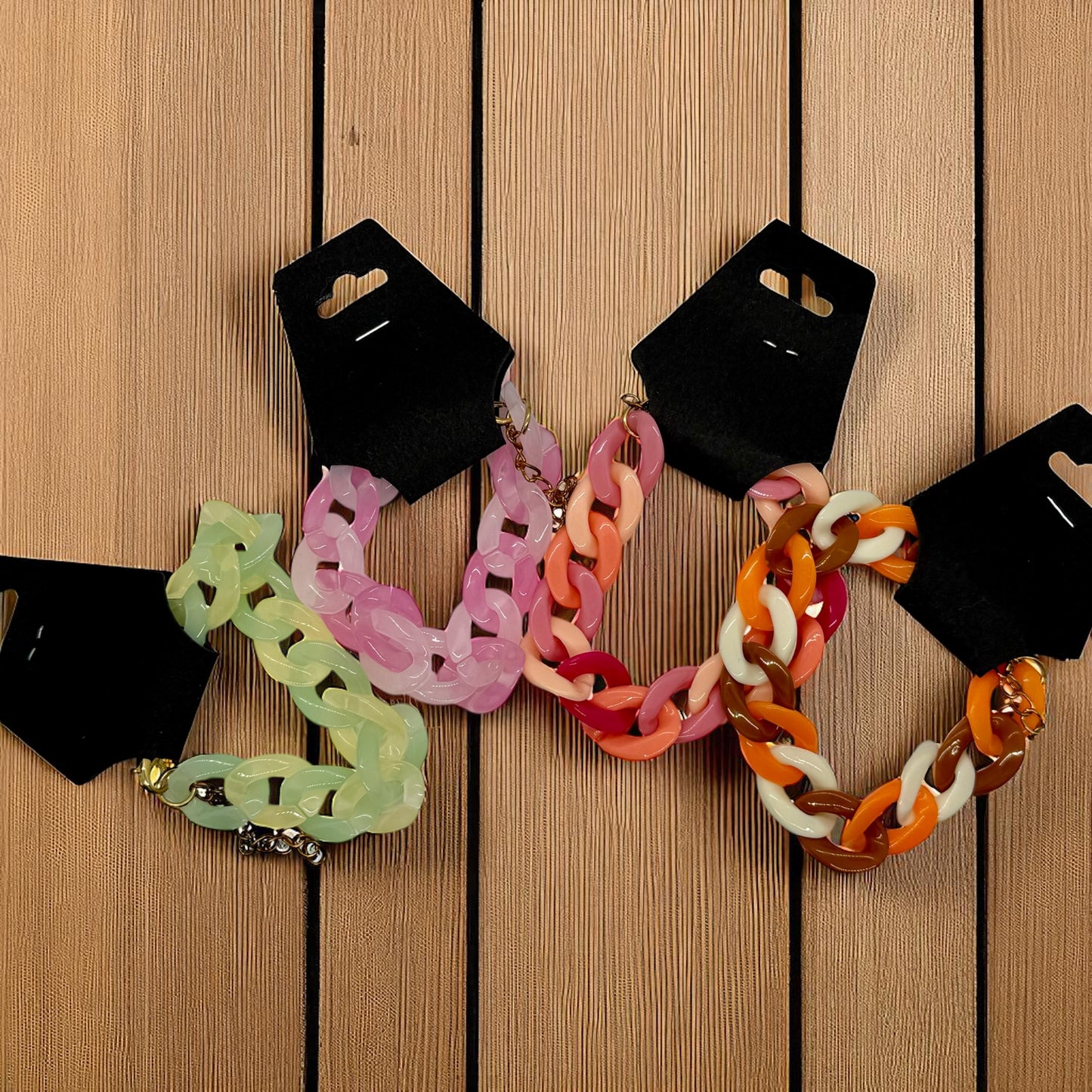 Color Pop Chunky Chain Bracelets