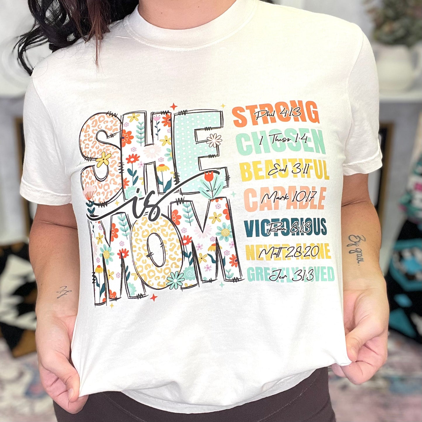 She Is Mom Graphic Tee