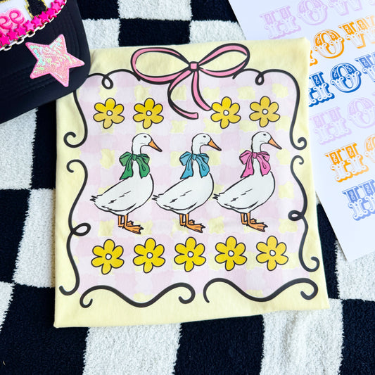 Plaid Geese Graphic Tee