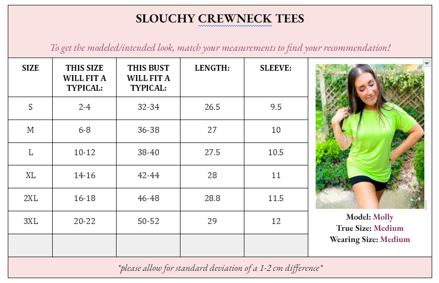 Sophie Slouchy Crewneck Tees - Girl Code Couture