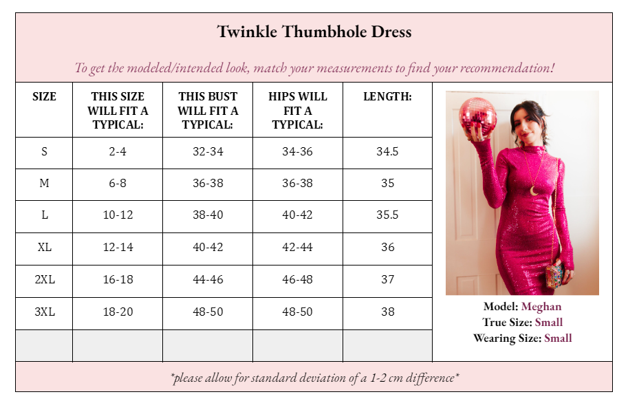 Tinslee Twinkle Thumbhole Dress - Girl Code Couture