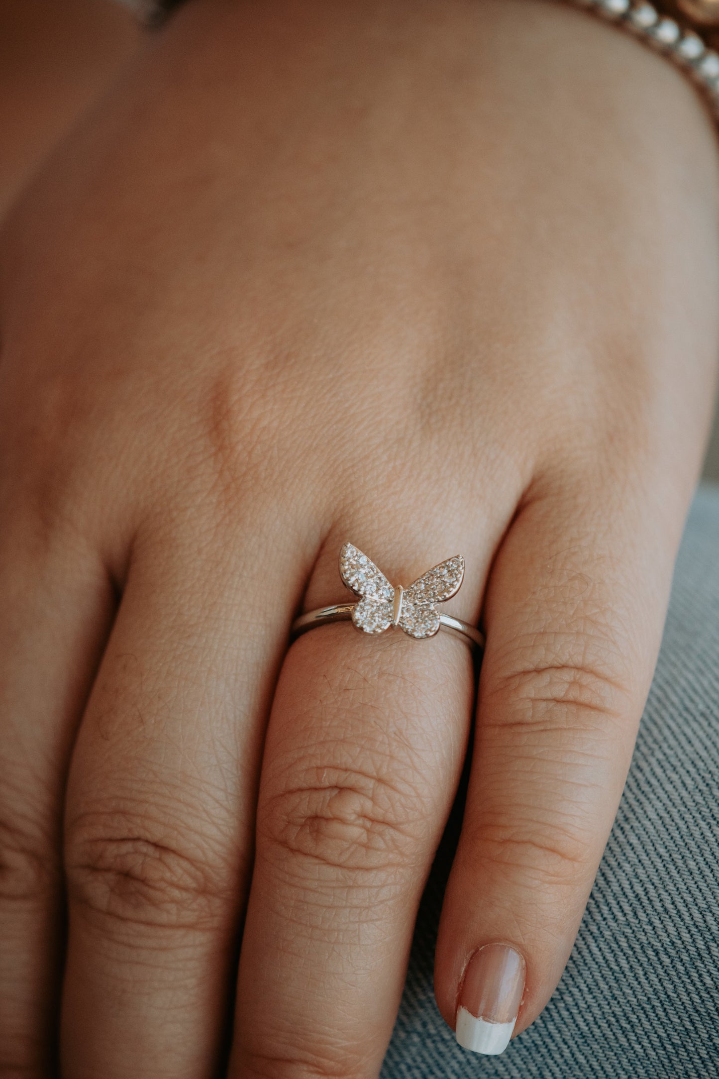 Beau Butterfly Sterling Silver Ring