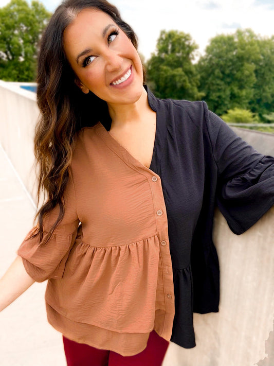 Addison Asymmetrical Babydoll Blouse - Girl Code Couture