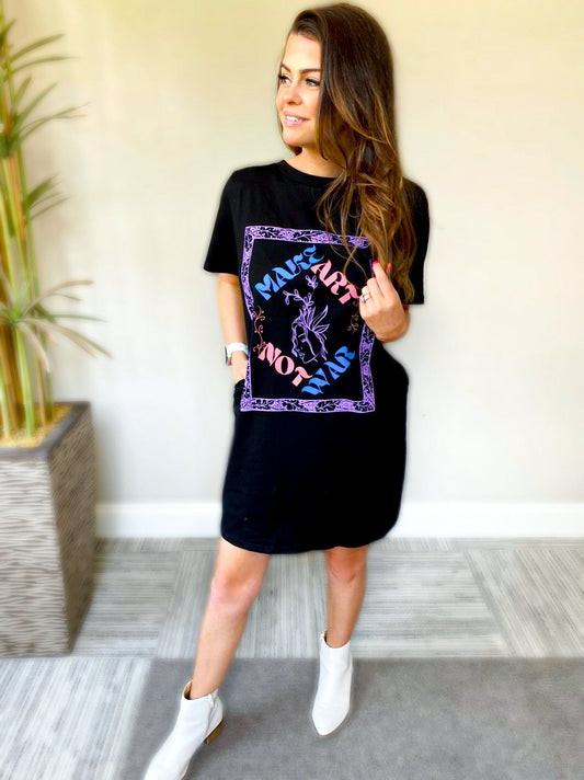 Paloma Pocket Tee Dress - Girl Code Couture