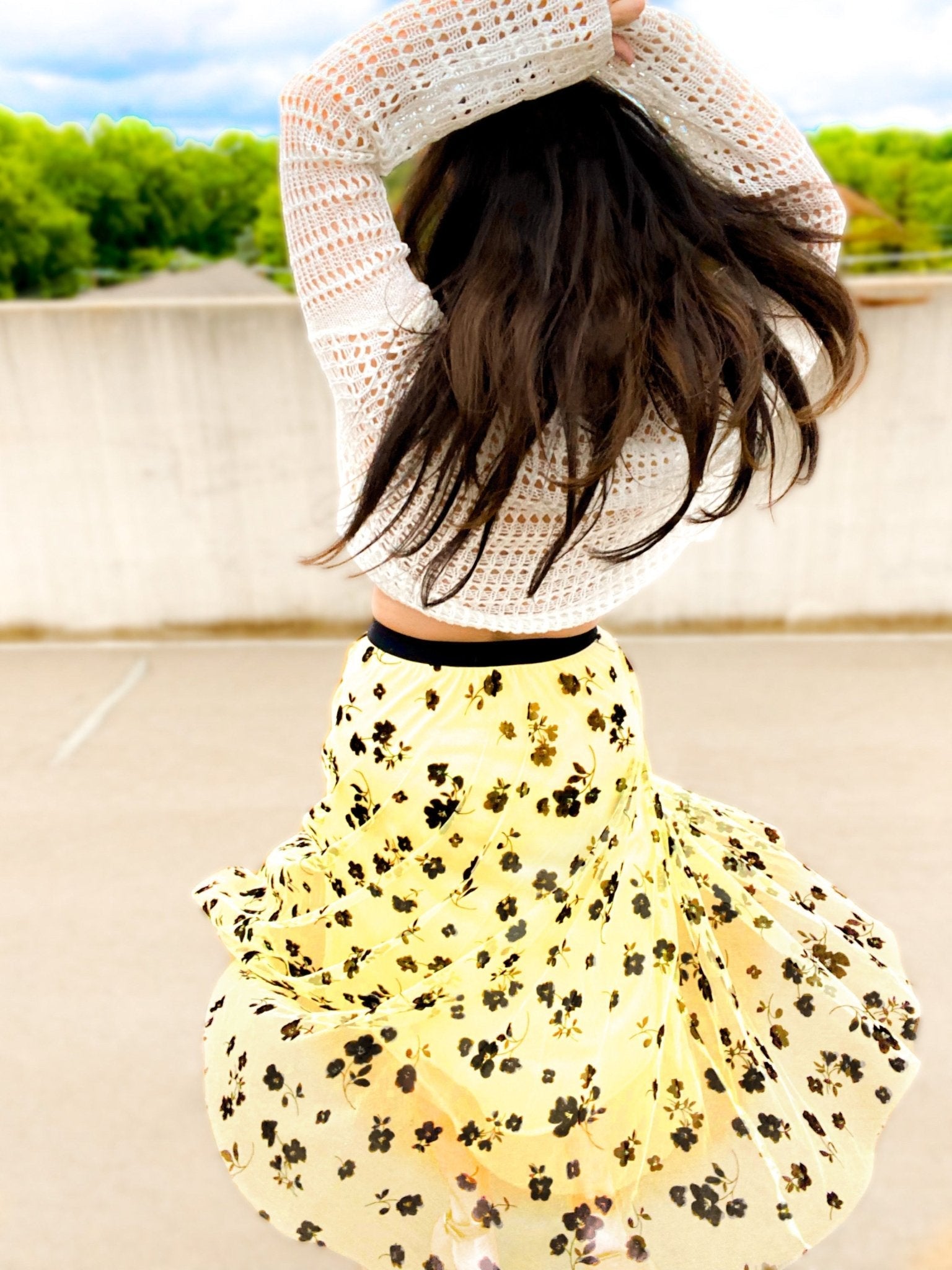 PRE - ORDER Wide Sleeve Crochet Crop Top Coverup - 6/6 - Girl Code Couture