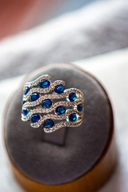 Lilith Blue Sapphire Sterling Silver Ring