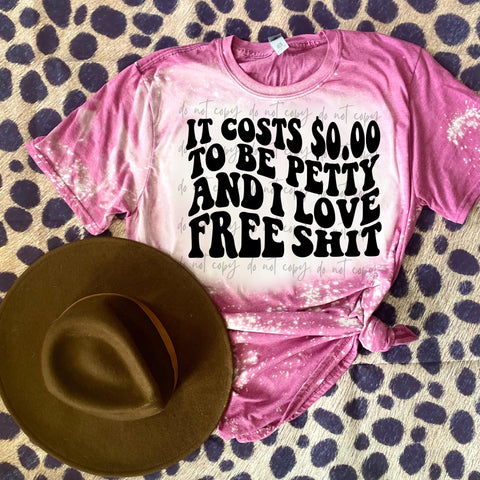 Petty Is Free Bleached ~pink/blue~