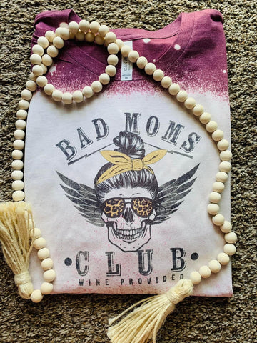 Bad moms club ( bun & wings ) - maroon