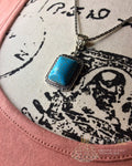 Turquoise Marquee or Square Necklace