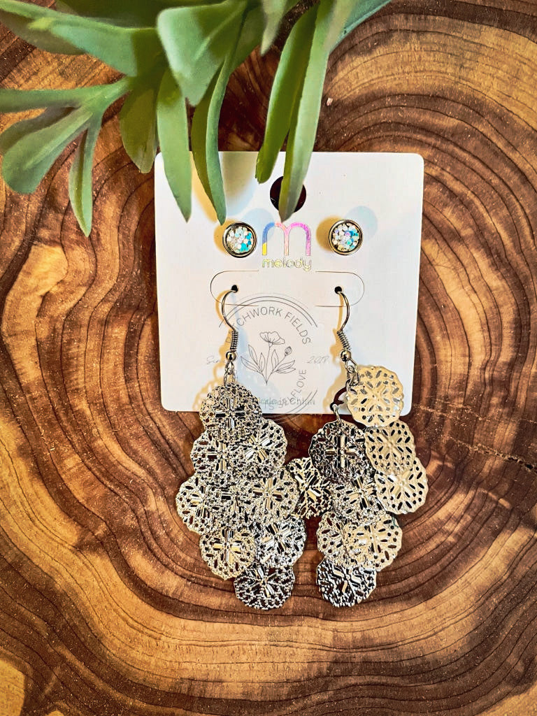 Sand Dollar Cascade Earring Set