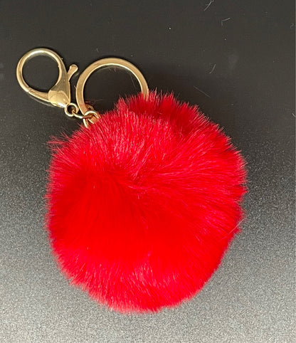 Fuzzy Pom Keychain