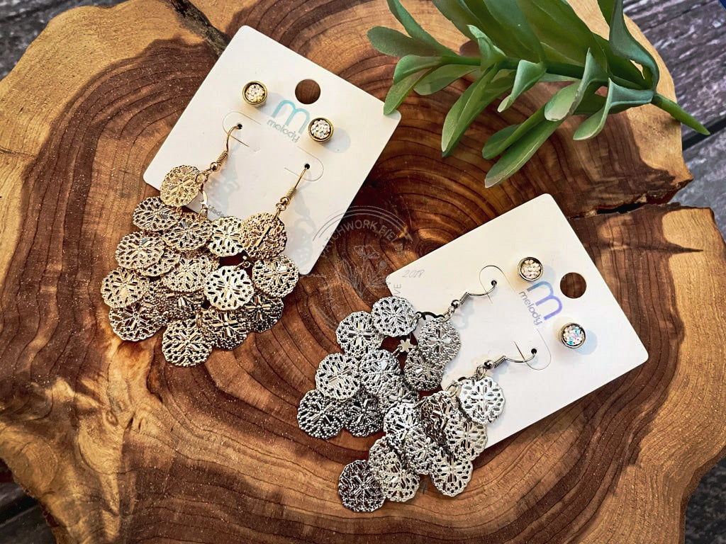 Sand Dollar Cascade Earring Set