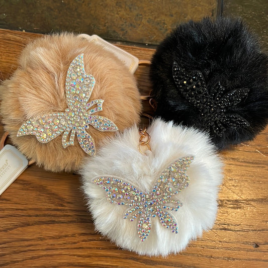 Butterfly Poof Keychain