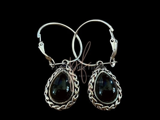 Midnight Elegance Teardrop Earrings